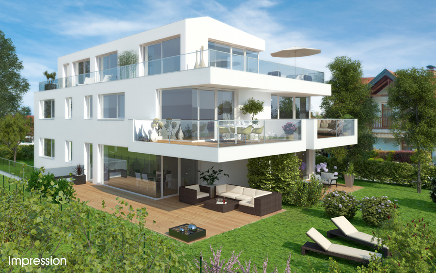 Wohnvilla Allure Wohnung 136 m² + 254 m² Garten in SalzburgMaxglan